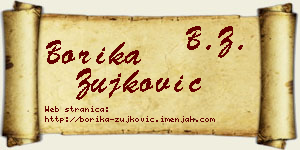 Borika Žujković vizit kartica